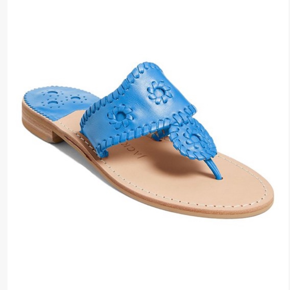 🎉HP🎉 Jack Rogers Leather Flat Thong Sandals